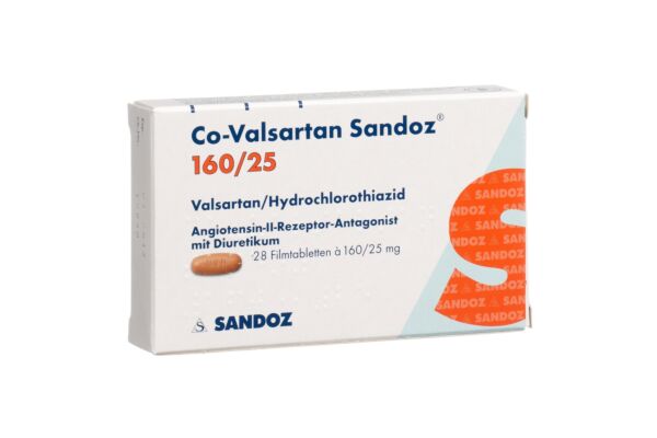 Co-Valsartan Sandoz cpr pell 160/25 28 pce