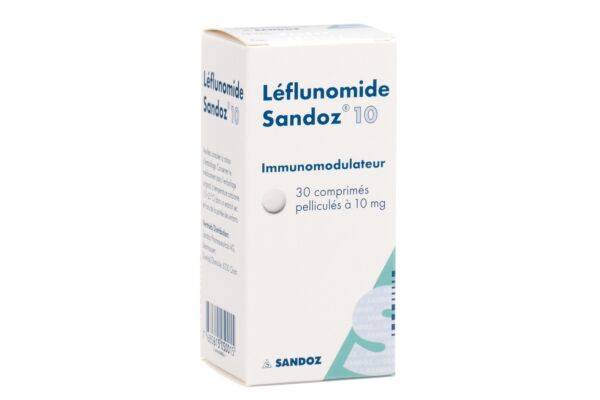 Léflunomide Sandoz cpr pell 10 mg bte 30 pce