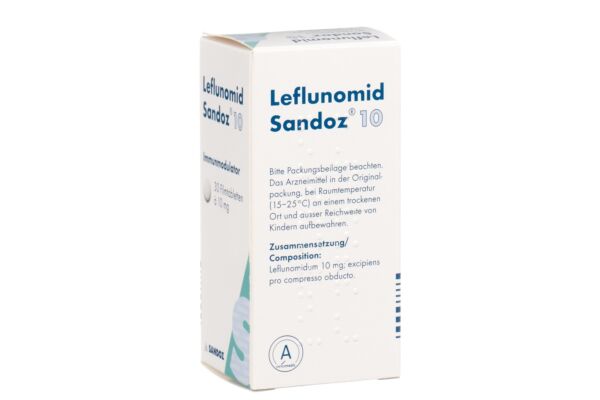 Léflunomide Sandoz cpr pell 10 mg bte 30 pce