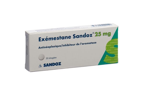 Exémestane Sandoz cpr pell 25 mg 30 pce