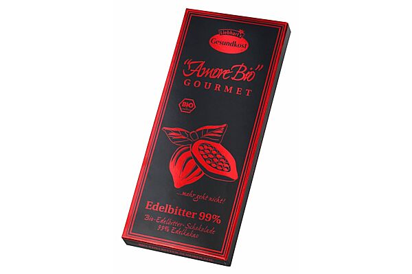 Liebharts Edelbitt Schoko 99% Kakao Tafel Bio 80 g