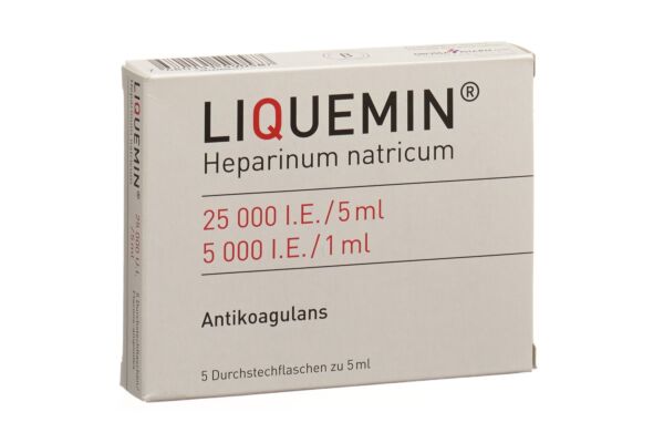 Liquémine sol inj 25000 UI/5ml 5 flac 5 ml