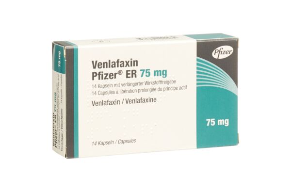 Venlafaxin Pfizer ER caps ret 75 mg 14 pce