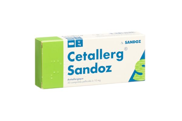 Cetallerg Sandoz cpr pell 10 mg 30 pce