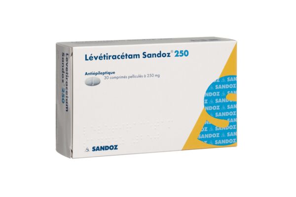 Lévétiracétam Sandoz cpr pell 250 mg 30 pce