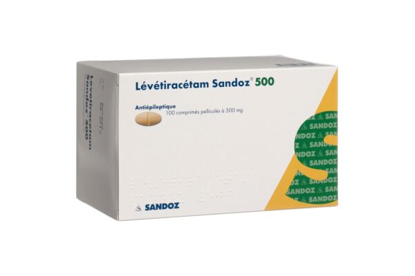 Lévétiracétam Sandoz cpr pell 500 mg 100 pce