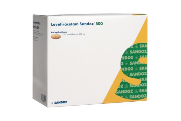 Lévétiracétam Sandoz cpr pell 500 mg 200 pce