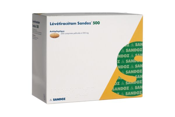 Lévétiracétam Sandoz cpr pell 500 mg 200 pce