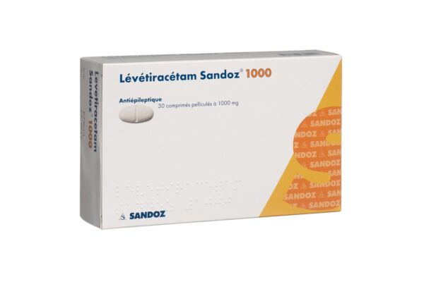 Lévétiracétam Sandoz cpr pell 1000 mg 30 pce