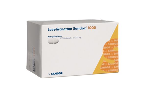 Lévétiracétam Sandoz cpr pell 1000 mg 100 pce