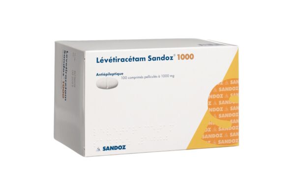 Lévétiracétam Sandoz cpr pell 1000 mg 100 pce