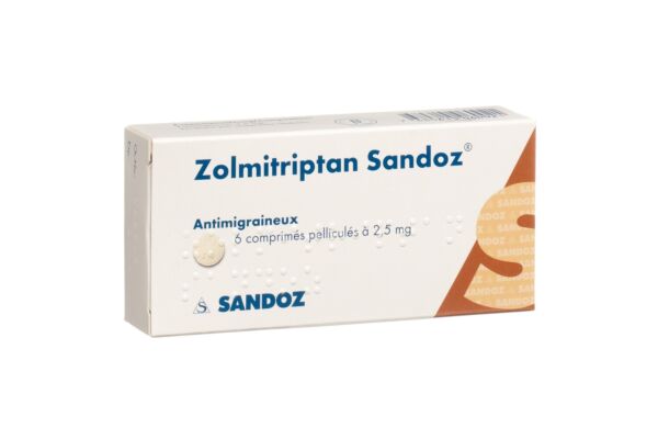 Zolmitriptan Sandoz cpr pell 2.5 mg 6 pce