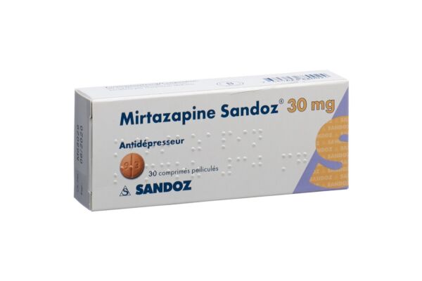 Mirtazapine Sandoz cpr pell 30 mg 30 pce