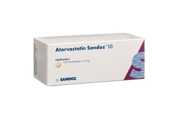 Atorvastatine Sandoz cpr pell 10 mg 100 pce