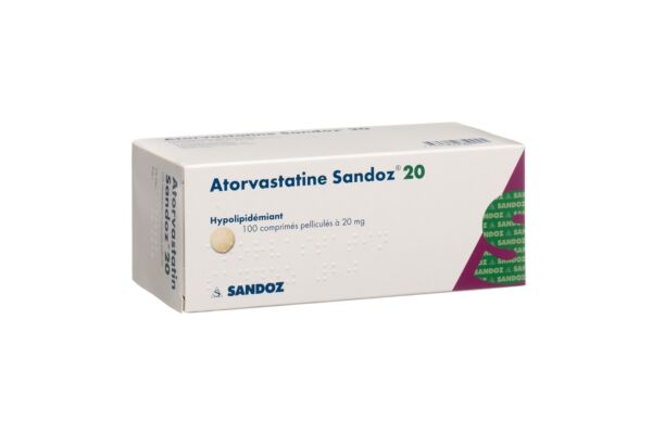 Atorvastatin Sandoz Filmtabl 20 mg 100 Stk