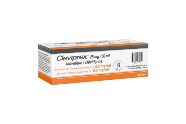 Cleviprex Inj Emuls 0.5 mg/ml 10 Durchstf 50 ml