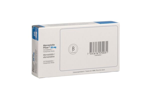 Atorvastatin Pfizer cpr pell 20 mg 30 pce