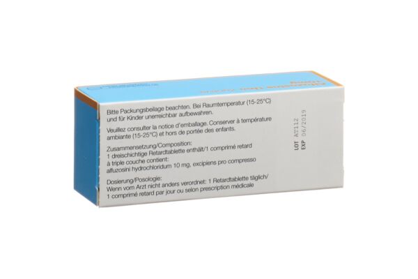 Alfuzosine Uno Zentiva Ret Tabl 10 mg 30 Stk