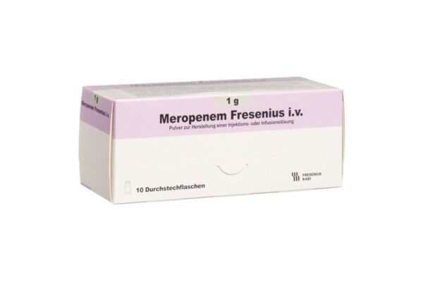 Meropenem Fresenius i.v. subst sèche 1 g poudre pour solution injectable/pour perfusion flac 10 pce