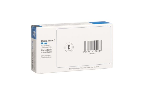 Atorva Pfizer Filmtabl 20 mg 30 Stk