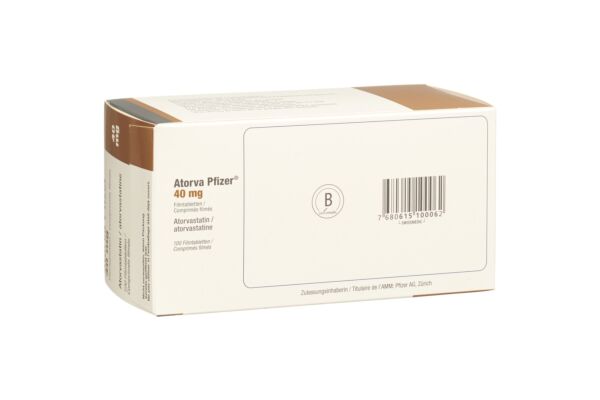 Atorva Pfizer cpr pell 40 mg 100 pce