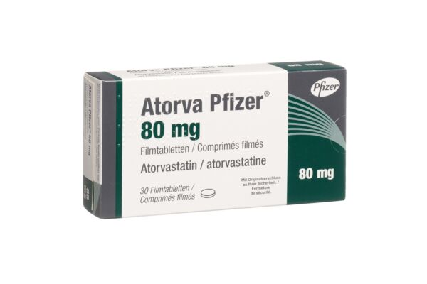 Atorva Pfizer cpr pell 80 mg 30 pce