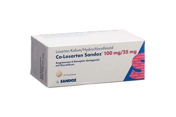 Co-Losartan Sandoz cpr pell 100/25mg 98 pce