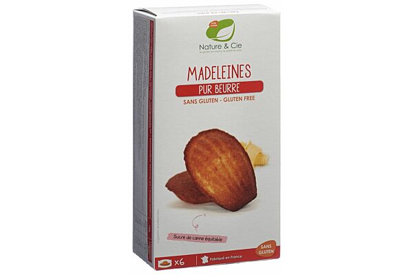 Nature & Cie madeleines pur beurre sans gluten 6 x 25 g