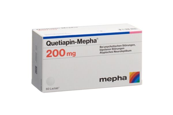 Quetiapin-Mepha Filmtabl 200 mg 60 Stk