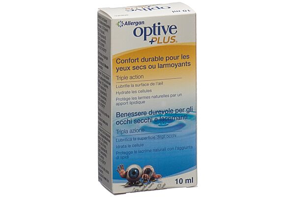 Optive Plus Augen-Pflegetropfen Fl 10 ml