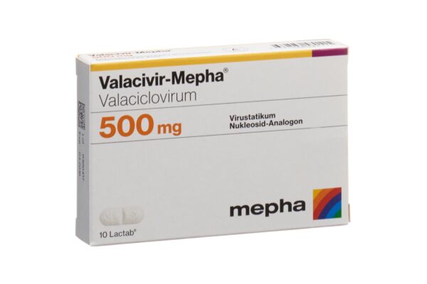 Valacivir-Mepha Lactab 500 mg 10 Stk