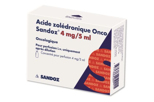 Zoledronsäure Onco Sandoz Inf Konz 4 mg/5ml Durchstf