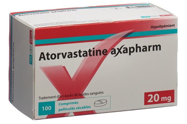 Atorvastatin axapharm Filmtabl 20 mg 100 Stk