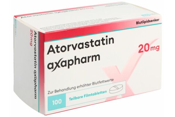 Atorvastatin axapharm Filmtabl 20 mg 100 Stk