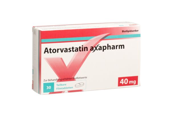 Atorvastatin axapharm Filmtabl 40 mg 30 Stk