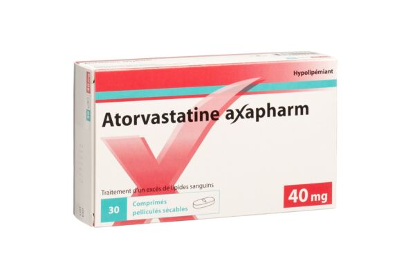 Atorvastatine axapharm cpr pell 40 mg 30 pce