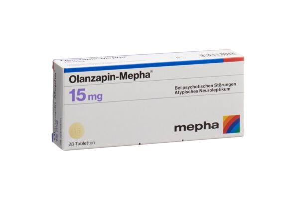 Olanzapin-Mepha Tabl 15 mg 28 Stk