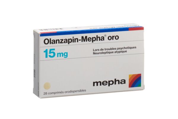 Olanzapin-Mepha oro cpr orodisp 15 mg 28 pce