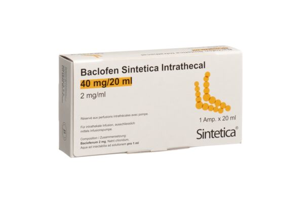 Baclofen Sint Intrathecal 40 mg/20ml amp 20 ml