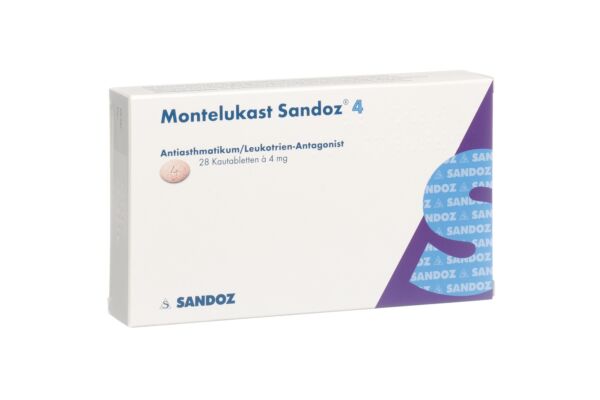 Montélukast Sandoz cpr croquer 4 mg 28 pce