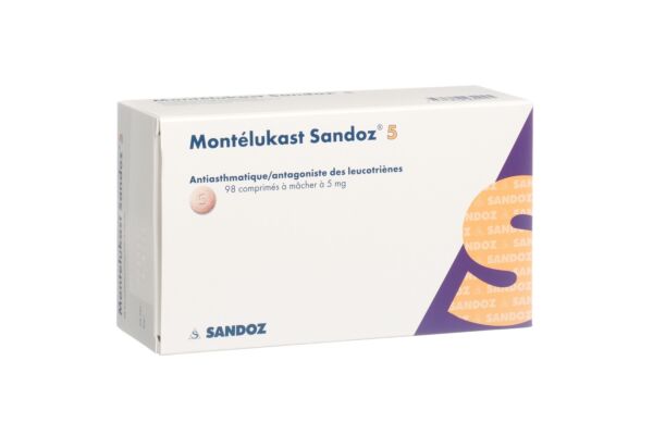 Montélukast Sandoz cpr croquer 5 mg 98 pce