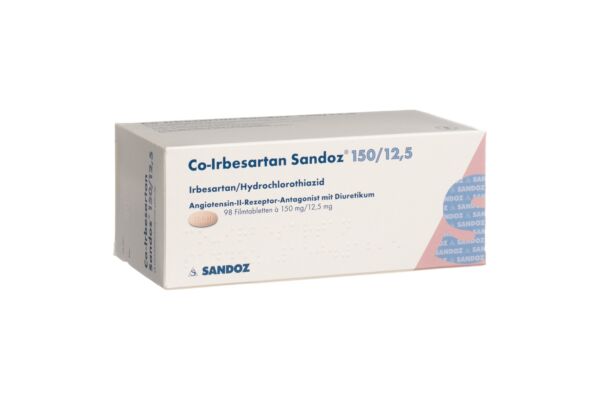 Co-Irbésartan Sandoz cpr pell 150/12.5 mg 98 pce