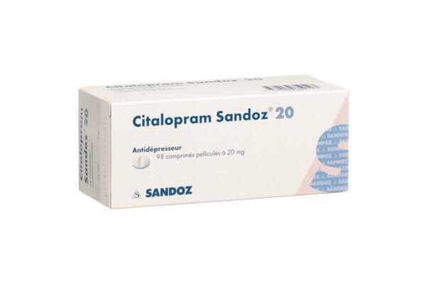 Citalopram Sandoz cpr pell 20 mg 98 pce