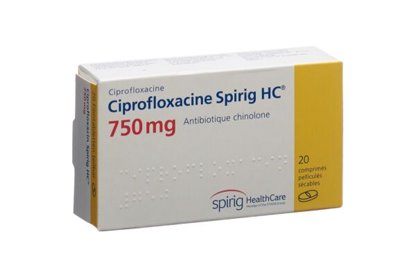 Ciprofloxacin Spirig HC Filmtabl 750 mg 20 Stk