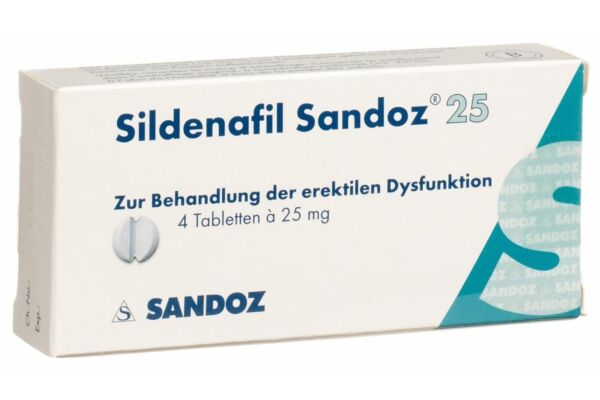 Sildénafil Sandoz cpr 25 mg 4 pce