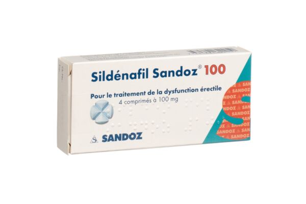 Sildénafil Sandoz cpr 100 mg 4 pce