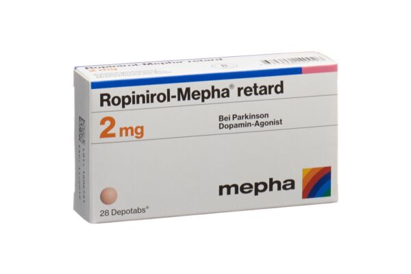 Ropinirol-Mepha retard depotabs 2 mg 28 pce