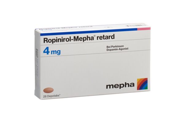 Ropinirol-Mepha retard Depotabs 4 mg 28 Stk