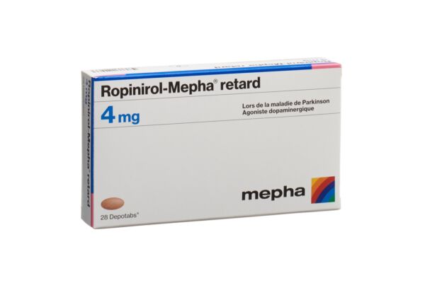 Ropinirol-Mepha retard depotabs 4 mg 28 pce