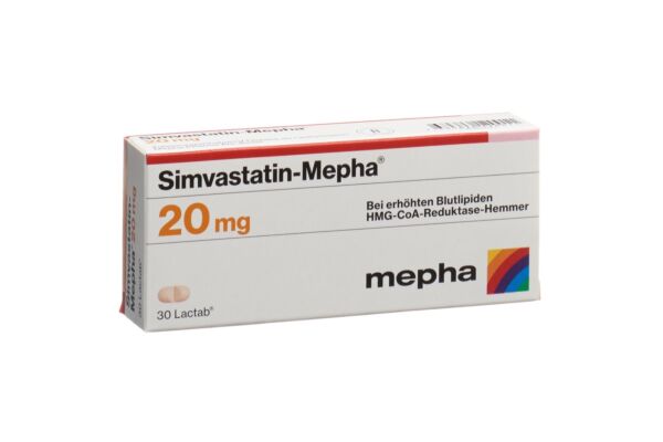 Simvastatin-Mepha Lactab 20 mg 30 pce